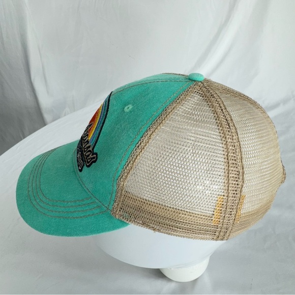 Port Aransas TX 1911 Turquoise Sunset Baseball Snap Back Cap - Picture 7 of 8